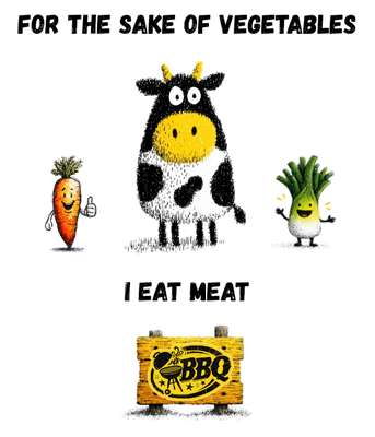 For the Sake of Vegetables, I Eat Meat