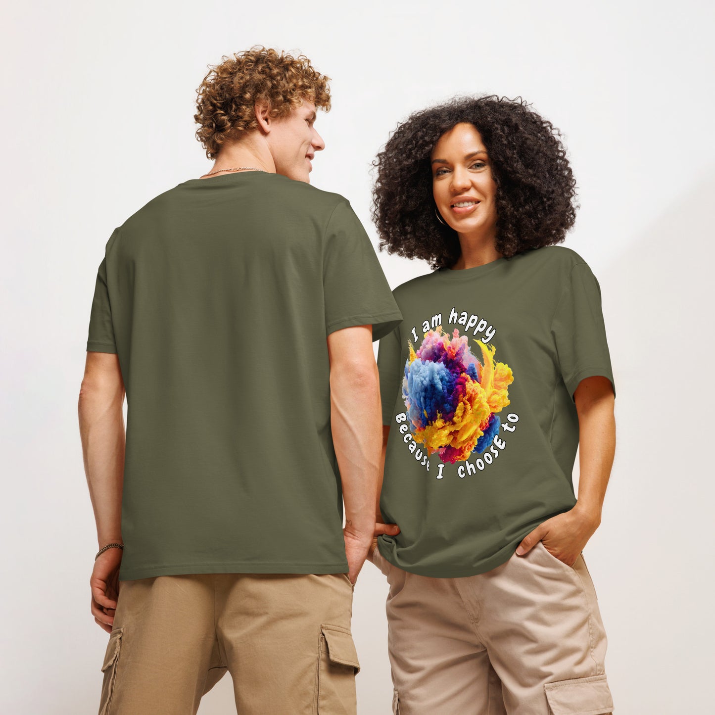 Unisex Regular Tee | Organic Premium Cotton | "I am Happy Because I Choose To"