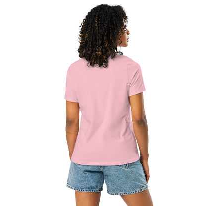 Women's cut, back side view of plain pink t-shirt for mechanical engineer girls.